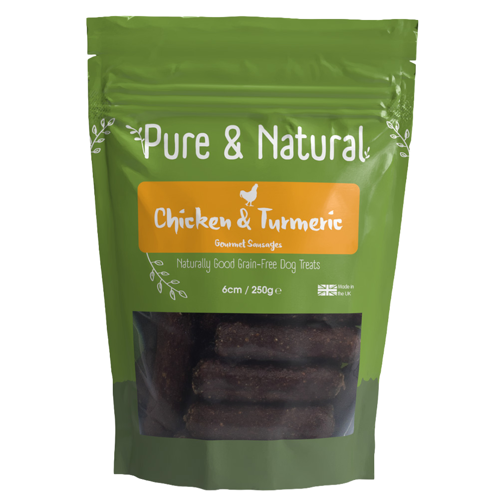 Pure & Natural Chicken & Turmeric Gourmet Sausages 250g