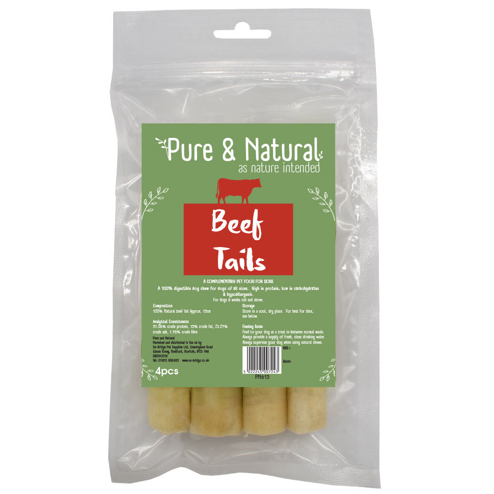 Pure & Natural Beef Tails White - 4pk
