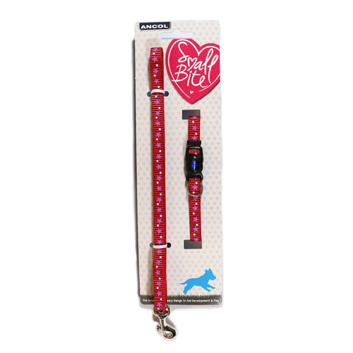 Ancol Small Bite Stars Puppy Collar & Lead Set