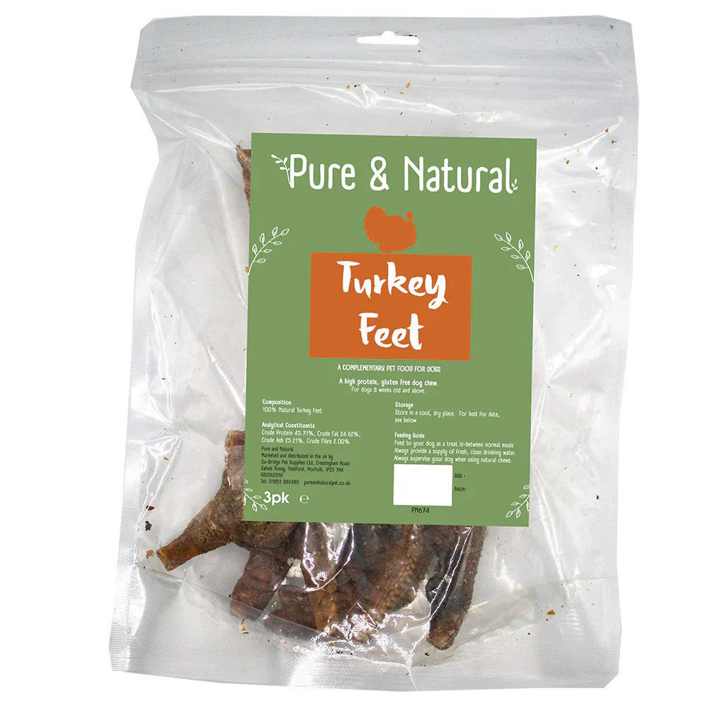 Pure & Natural Turkey Feet - 3pk