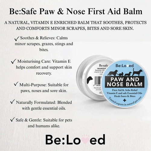 Be:Safe Pet Paw & Nose Balm – Soothe & Heal Balm (60g)