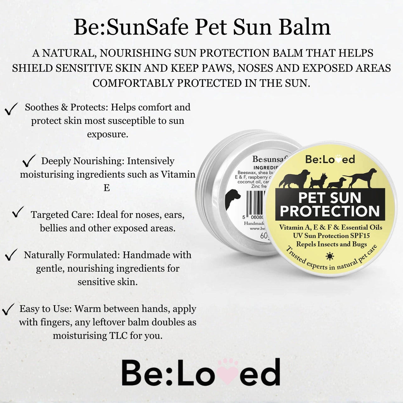 Be:SunSafe: Natural Zinc Free Sun Protect for Dogs