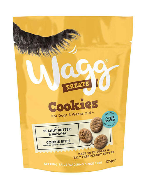 Wagg Peanut & Banana Cookie Dog Treats -125g