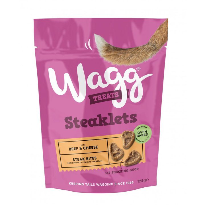 Wagg Steaklets with Beef & Cheese Dog Treats - 125g