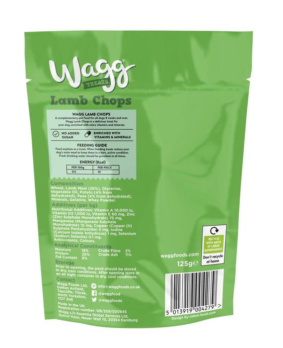 Wagg Lamb Chop Treats - 125g