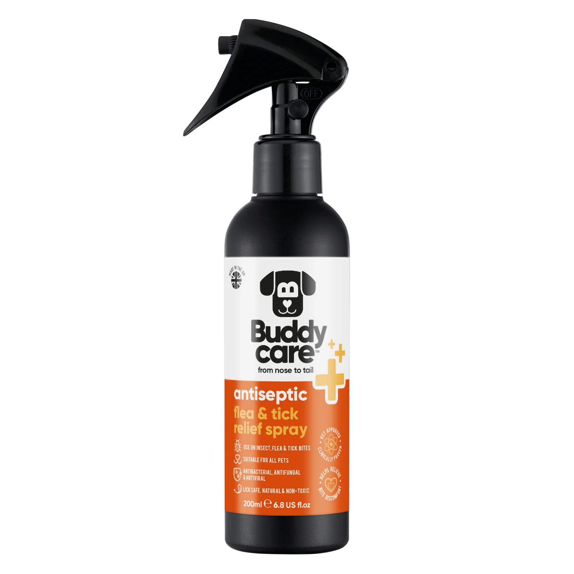Buddycare Pet Antiseptic Flea & Tick Relief Spray - 200ml