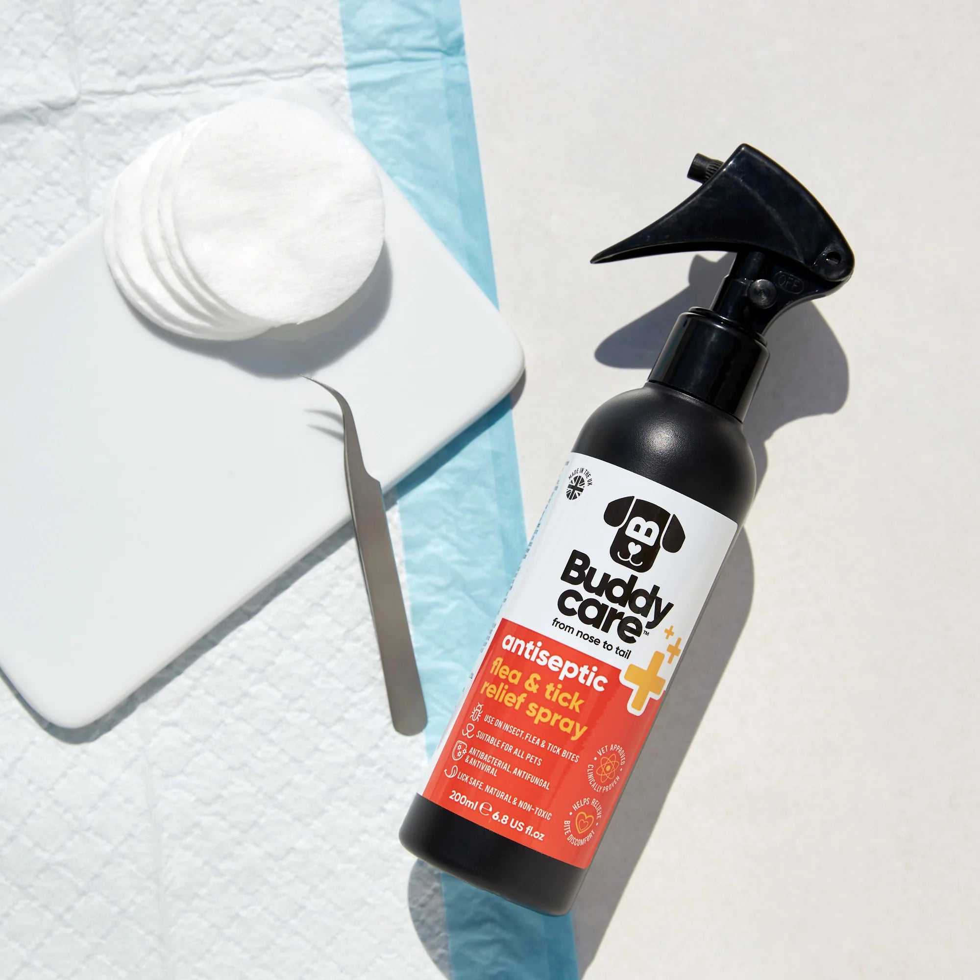 Buddycare Pet Antiseptic Flea & Tick Relief Spray - 200ml