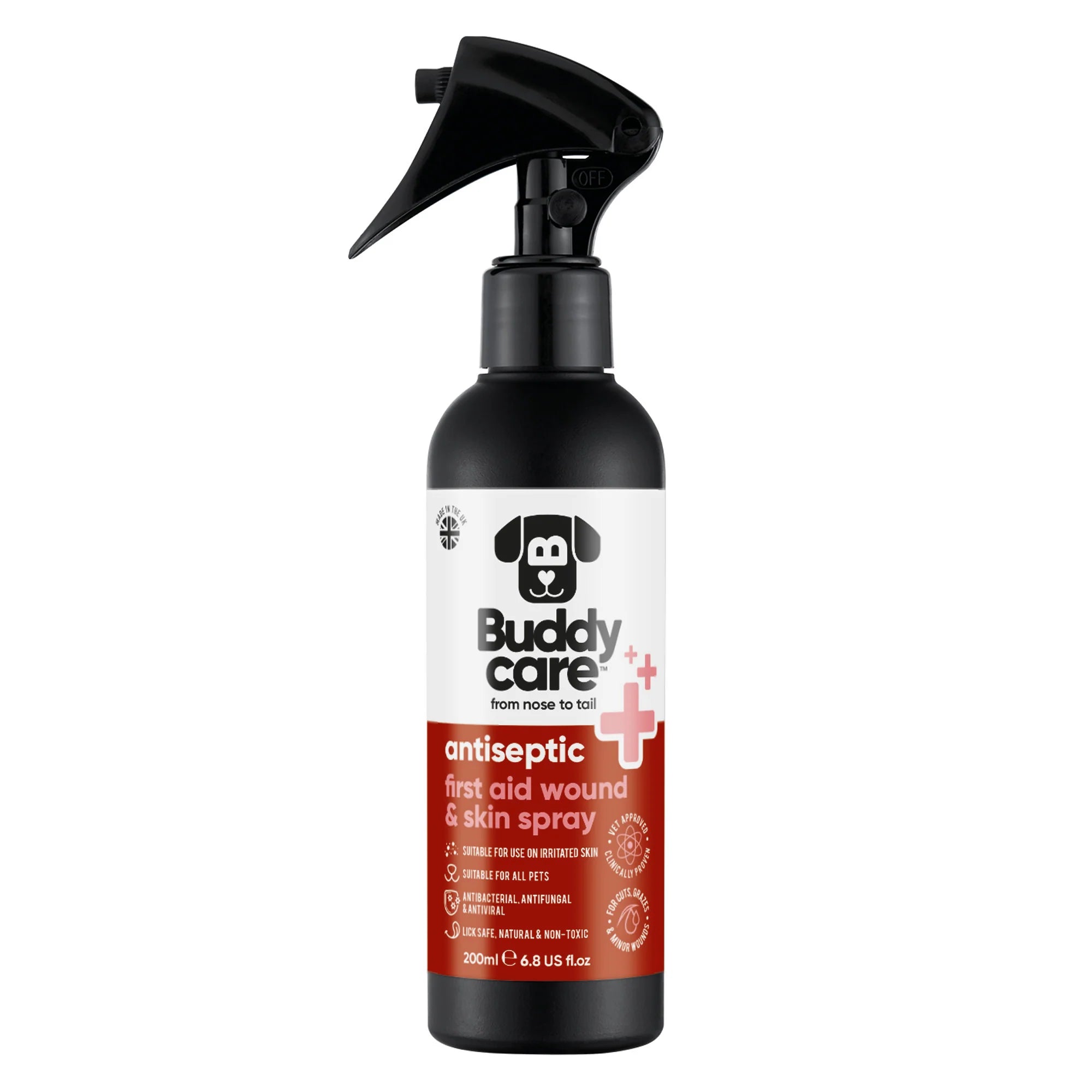 Buddycare Pet Antiseptic First Aid Wound & Skin Spray - 200ml